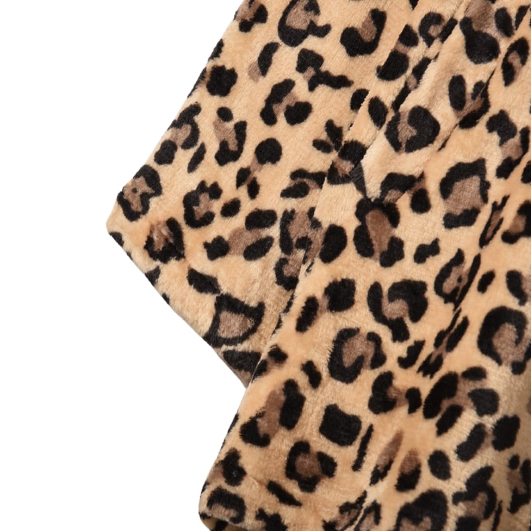 Plus Size Leopard print Open Cardigan Long Jacket