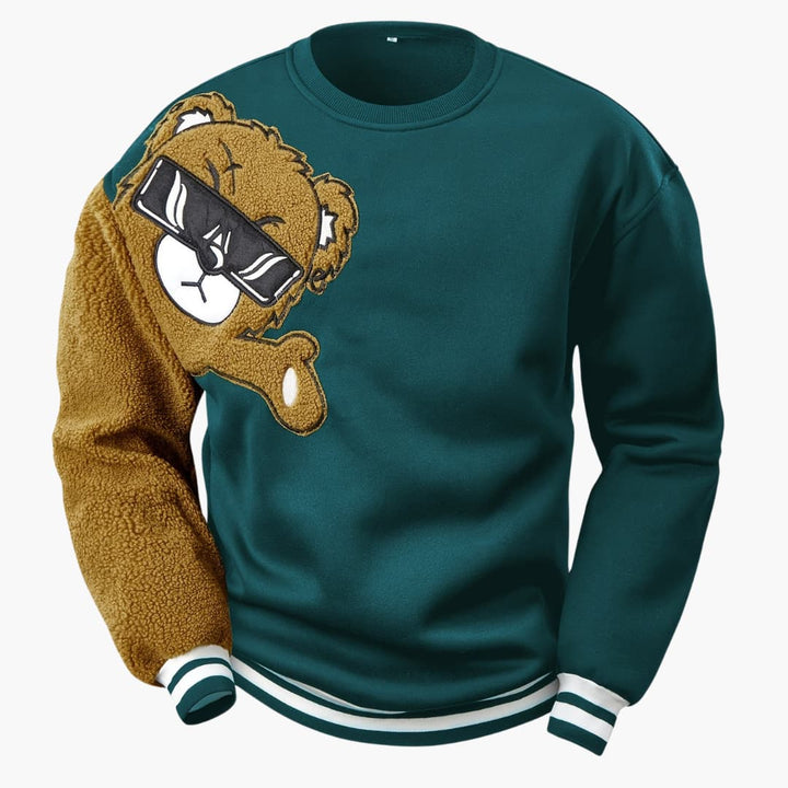 Dragomir - Comfortable jumper with björnebroderi for men