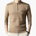 Maxim - Warm knitted jumper with zip for men