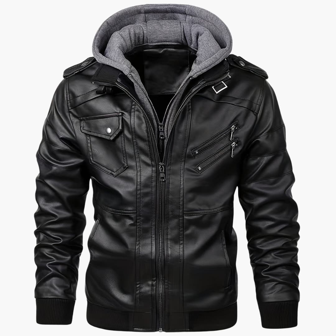 Caspar - Stylish bomber jacket with hood for men