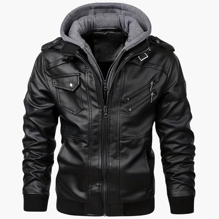 Caspar - Stylish bomber jacket with hood for men