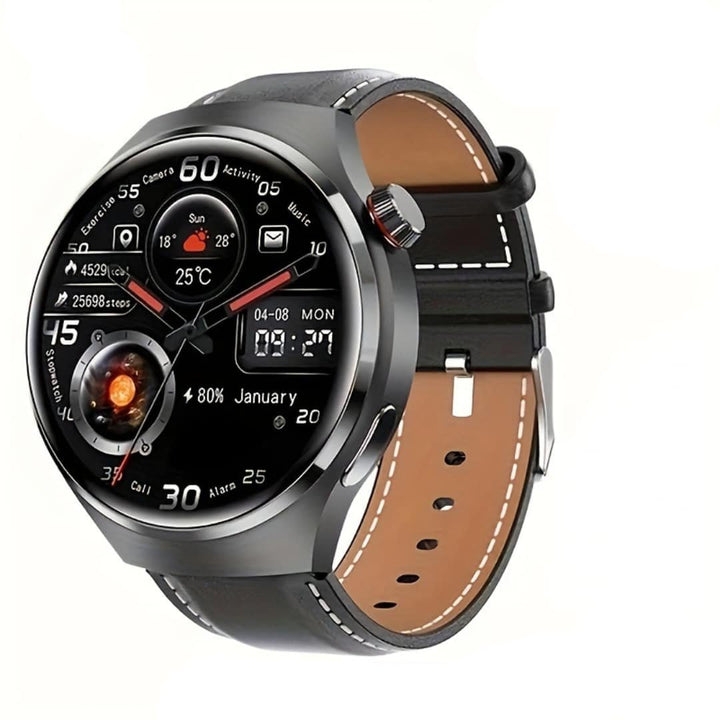 Smartwatch 4 PRO for men with AMOLED and wireless samtale