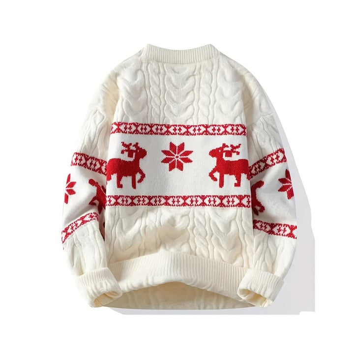 Men Juletröja with Reinsdyr - Cosy Knitted Jumper