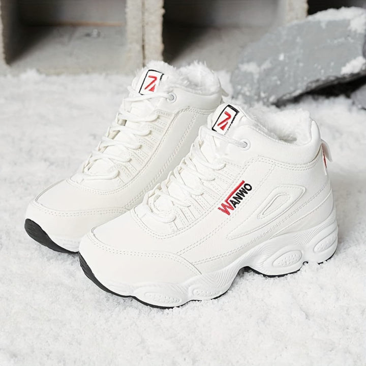 Women High Winter Trainers Lined with Fleece Non-slip
