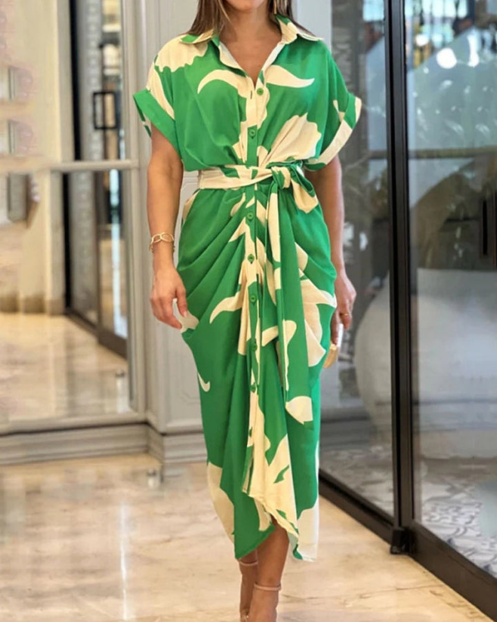 Maren skjortblusklänning with print - Stylish and comfortable