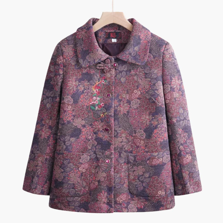Alicia - Vintage floral coat for women