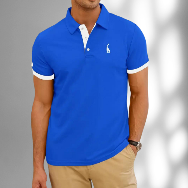 Harrison™ - Slim-fit Embroidered Striped Polo Shirt