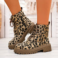 Women's Leopardmönstret Plattformstövler Bold Style Vardagskomfort