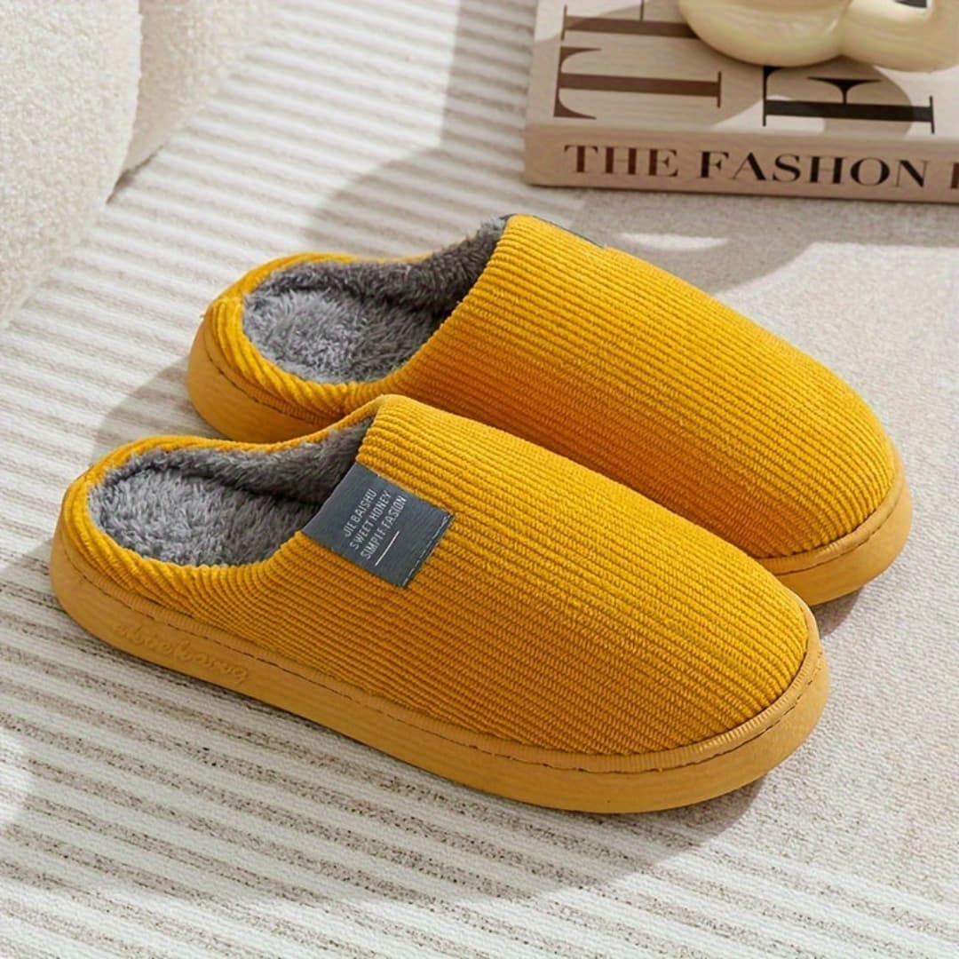 Thermal inomhustöfler for men and women with warm non-slip design
