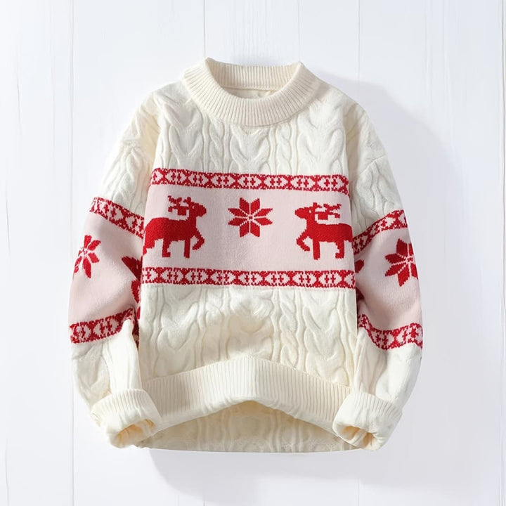 Men Juletröja with Reinsdyr - Cosy Knitted Jumper