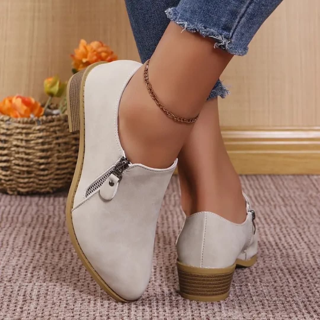Talia - Comfortable boots with mid-rise heel for women