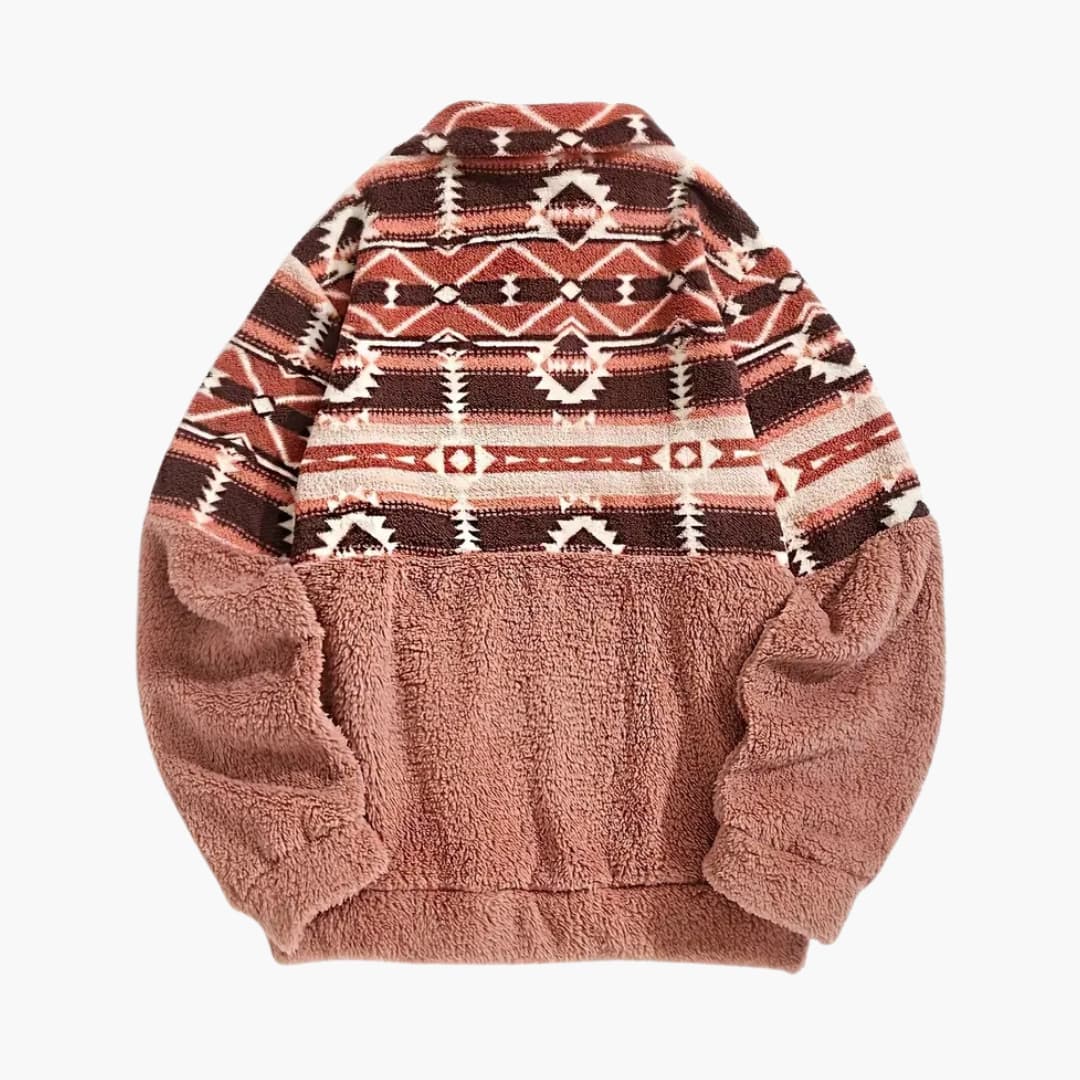 Elise - Stylish winter jumper with half zip for women