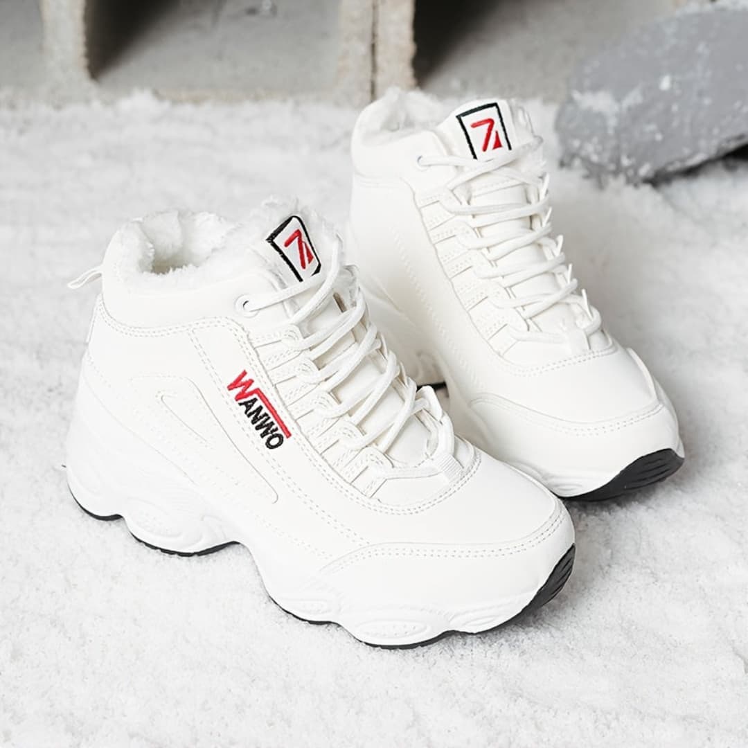 Women High Winter Trainers Lined with Fleece Non-slip