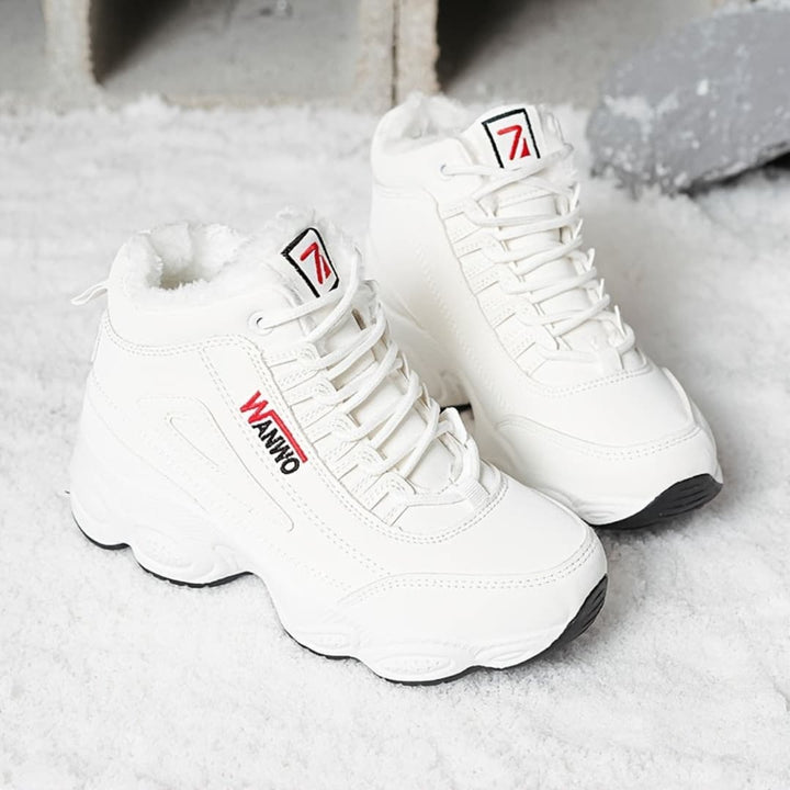 Women High Winter Trainers Lined with Fleece Non-slip