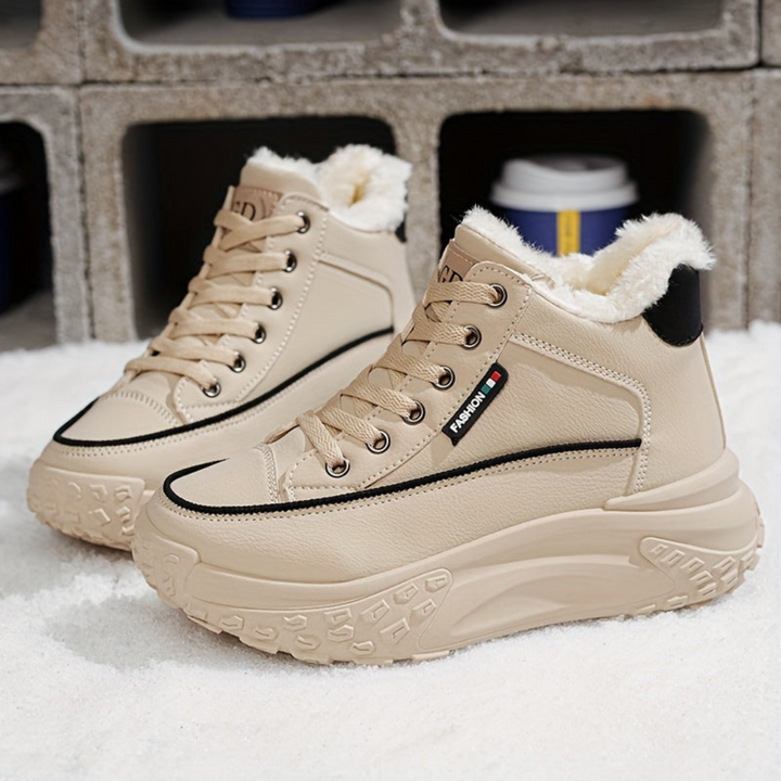 Solid thermal soft winter trainers for women warmth and stylish