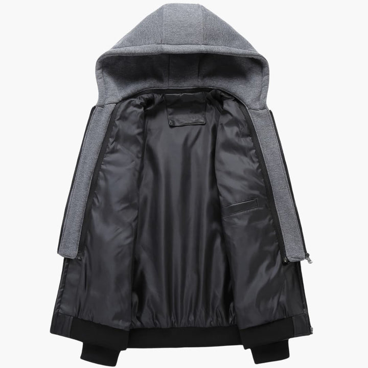 Caspar - Stylish bomber jacket with hood for men