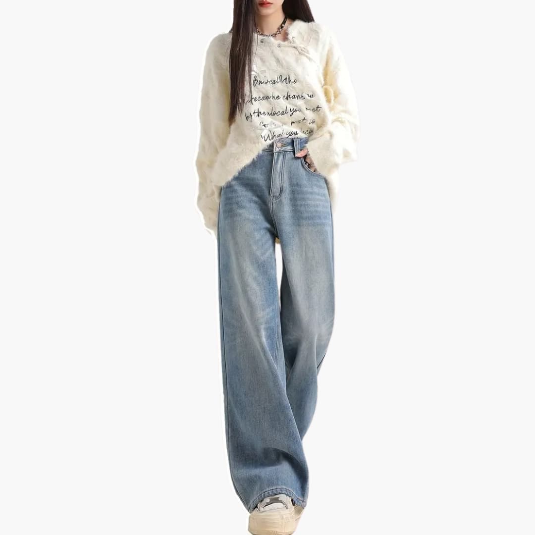 Helena - Stylish jeans with vidde ben and high rem for women