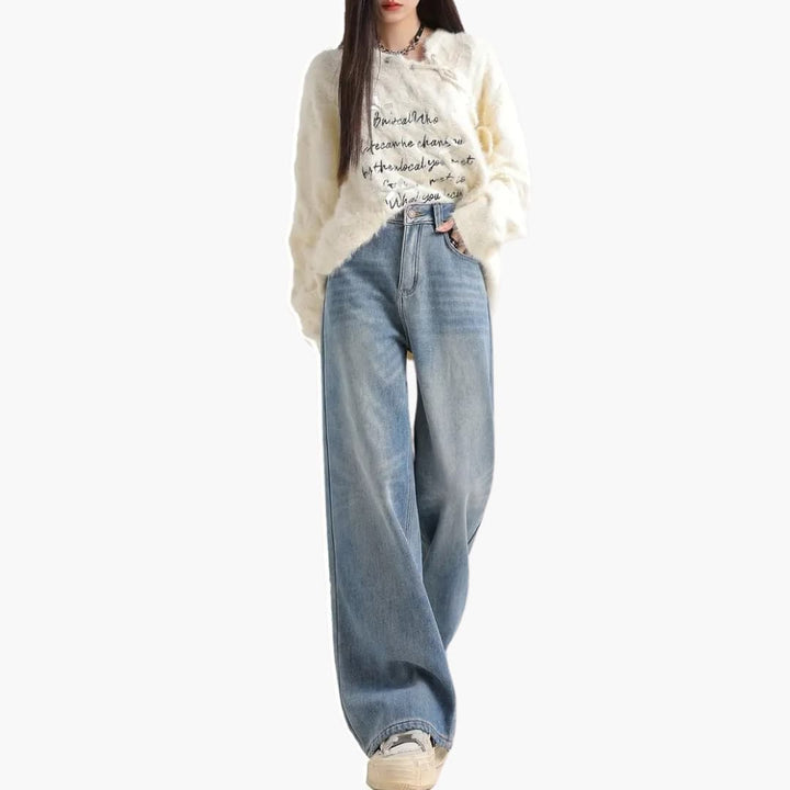 Helena - Stylish jeans with vidde ben and high rem for women