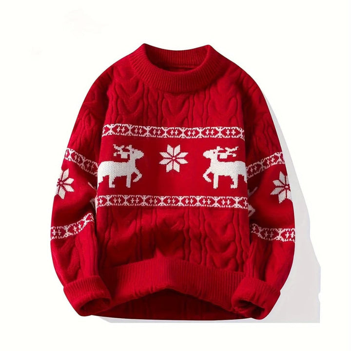 Men Juletröja with Reinsdyr - Cosy Knitted Jumper