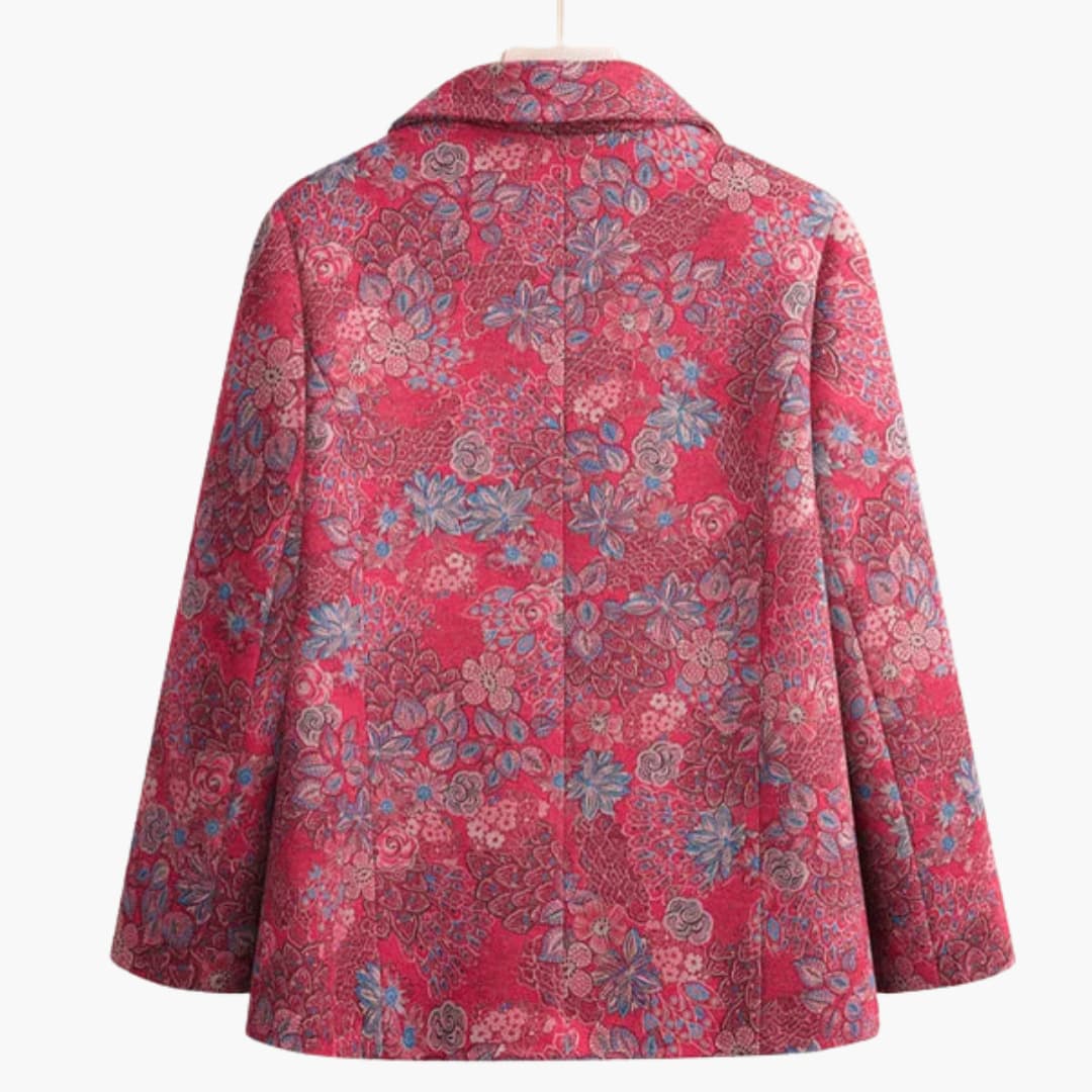 Alicia - Vintage floral coat for women