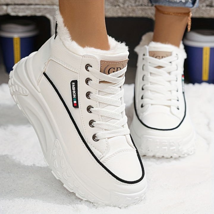 Solid thermal soft winter trainers for women warmth and stylish