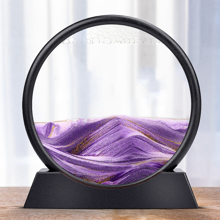 3D Moving Sand Art Hourglass for Calming Atmosphere