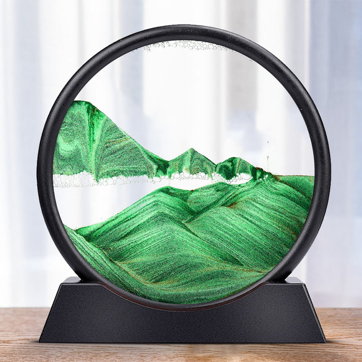 3D Moving Sand Art Hourglass for Calming Atmosphere