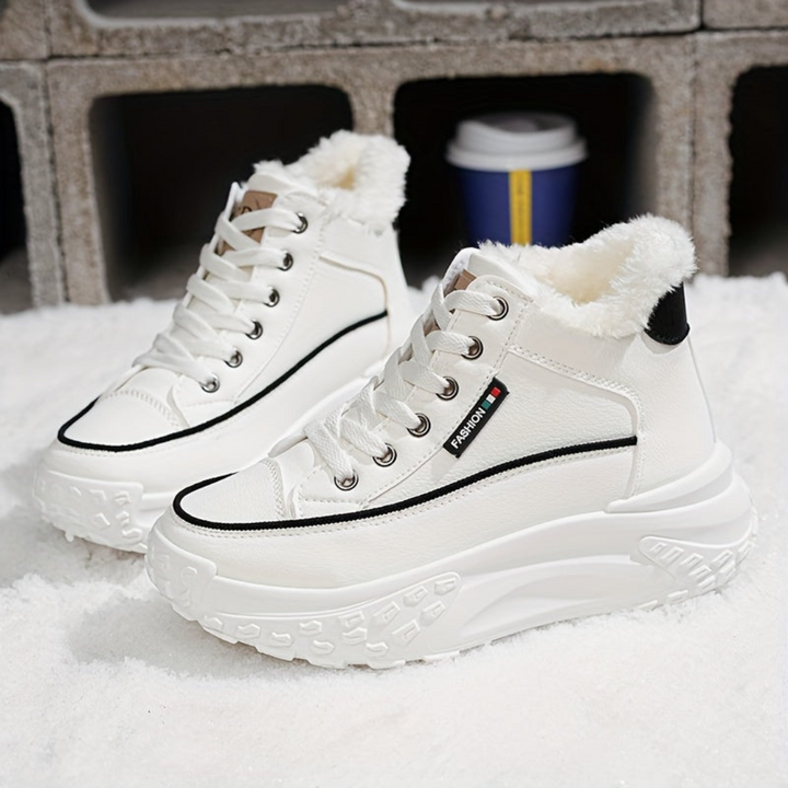 Solid thermal soft winter trainers for women warmth and stylish
