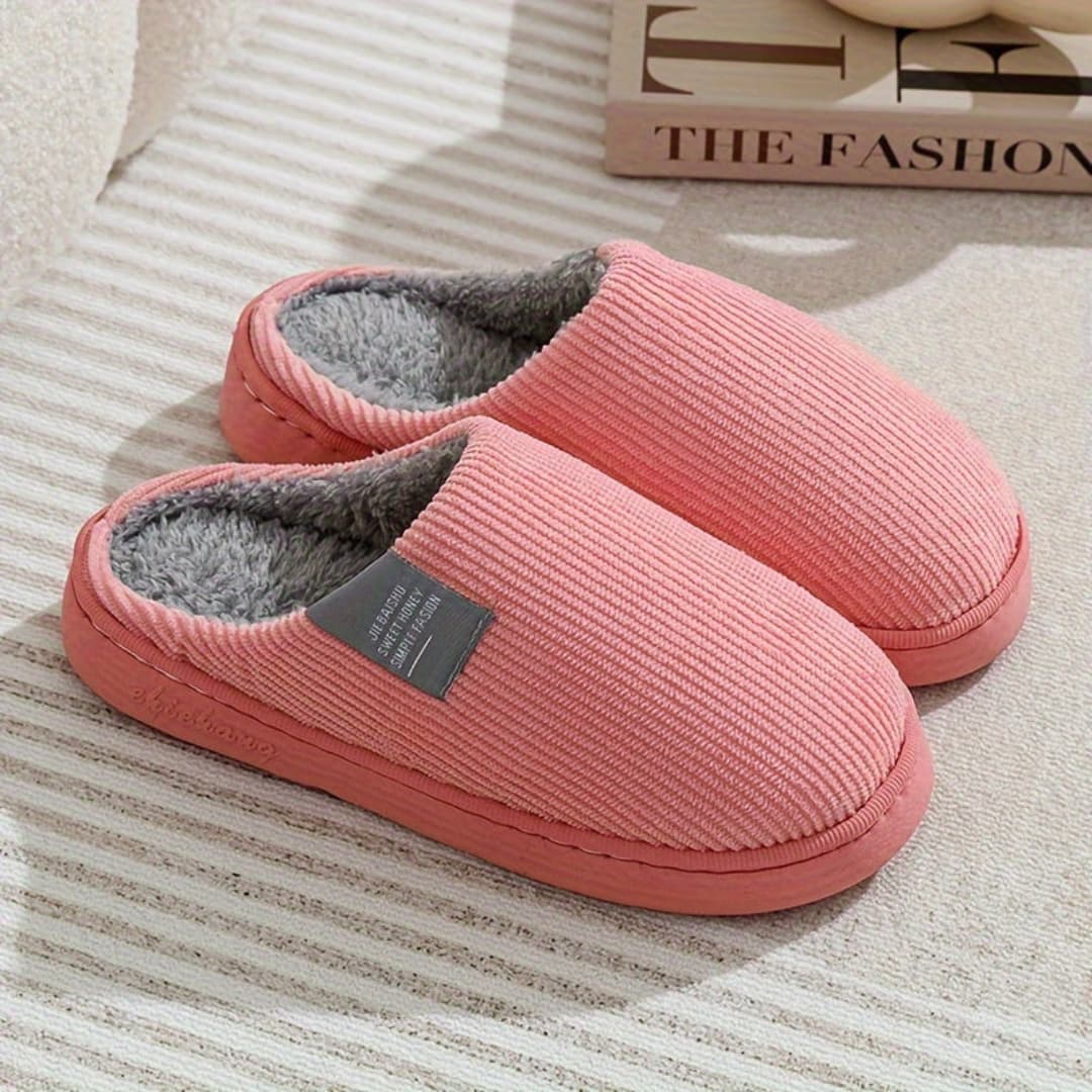 Thermal inomhustöfler for men and women with warm non-slip design