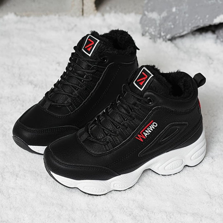 Women High Winter Trainers Lined with Fleece Non-slip