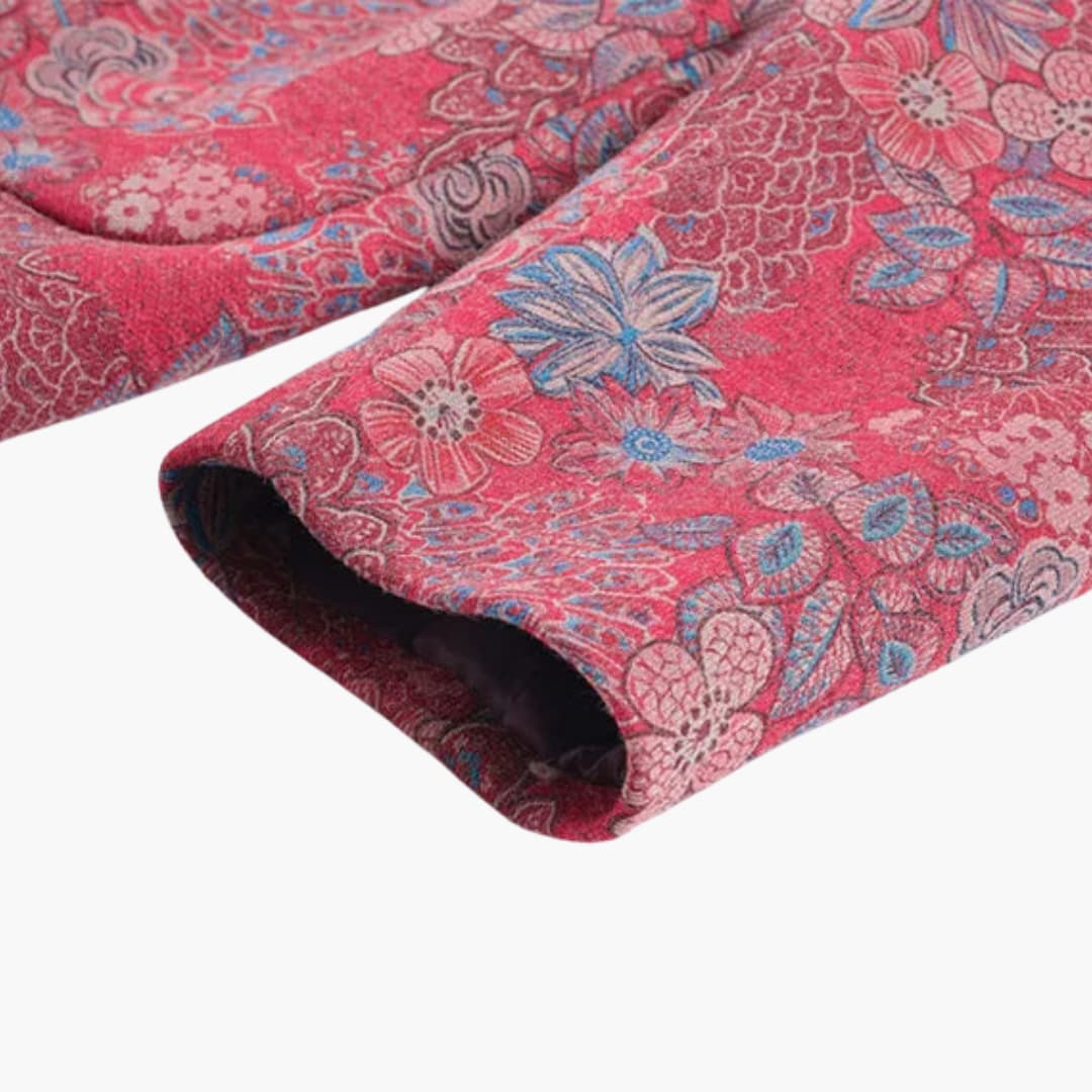 Alicia - Vintage floral coat for women
