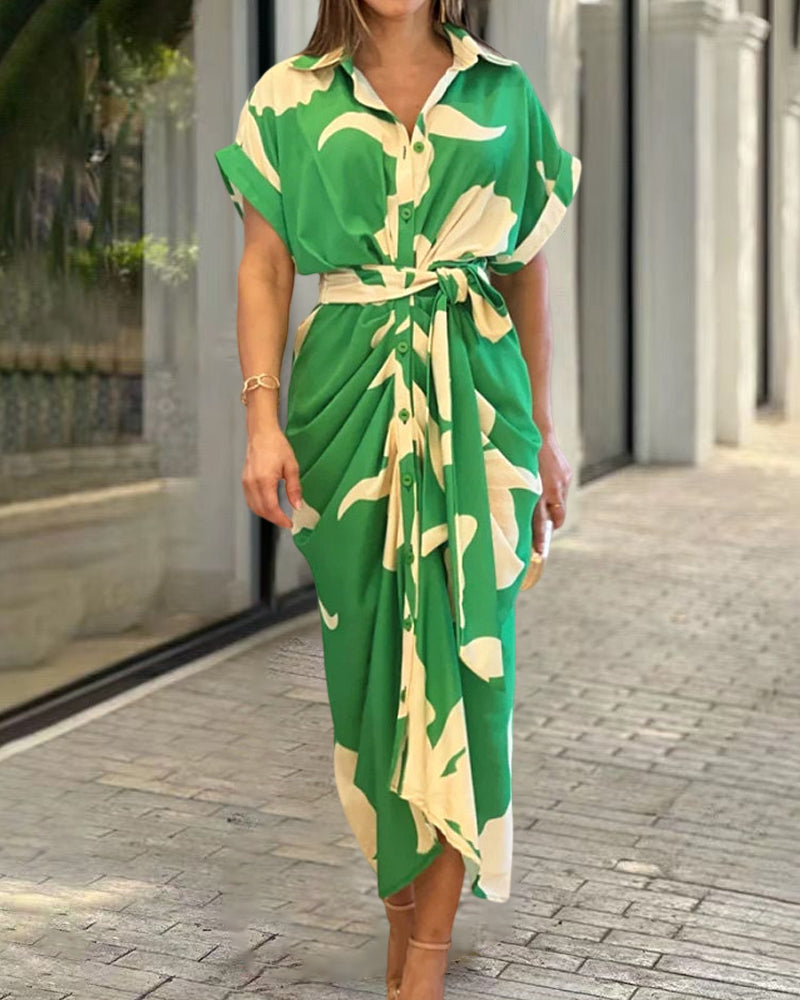 Maren skjortblusklänning with print - Stylish and comfortable