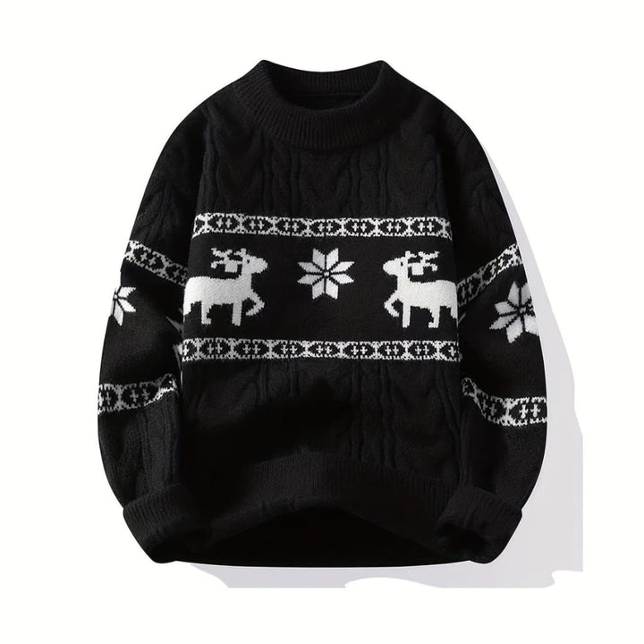 Men Juletröja with Reinsdyr - Cosy Knitted Jumper