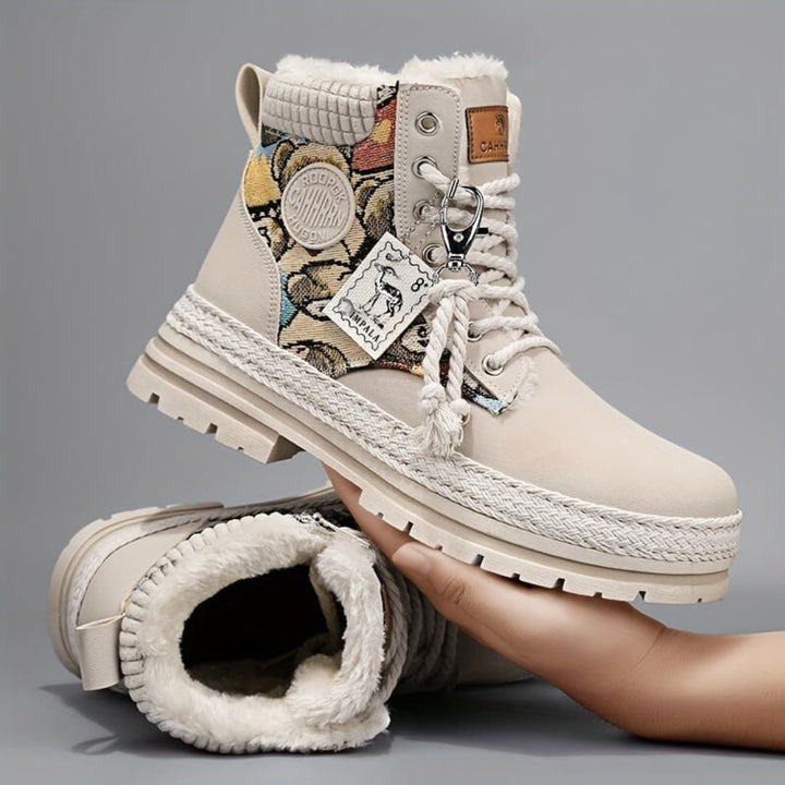 Motorsykkelstövler with graphic print for men windproof non-slip and stylish