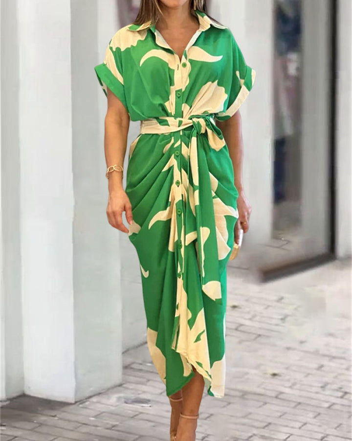 Maren skjortblusklänning with print - Stylish and comfortable