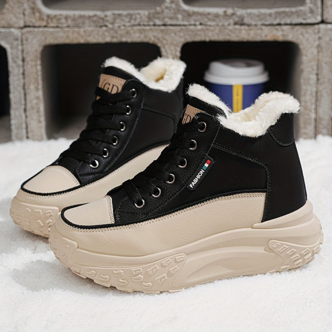Solid thermal soft winter trainers for women warmth and stylish