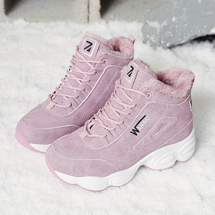Women High Winter Trainers Lined with Fleece Non-slip