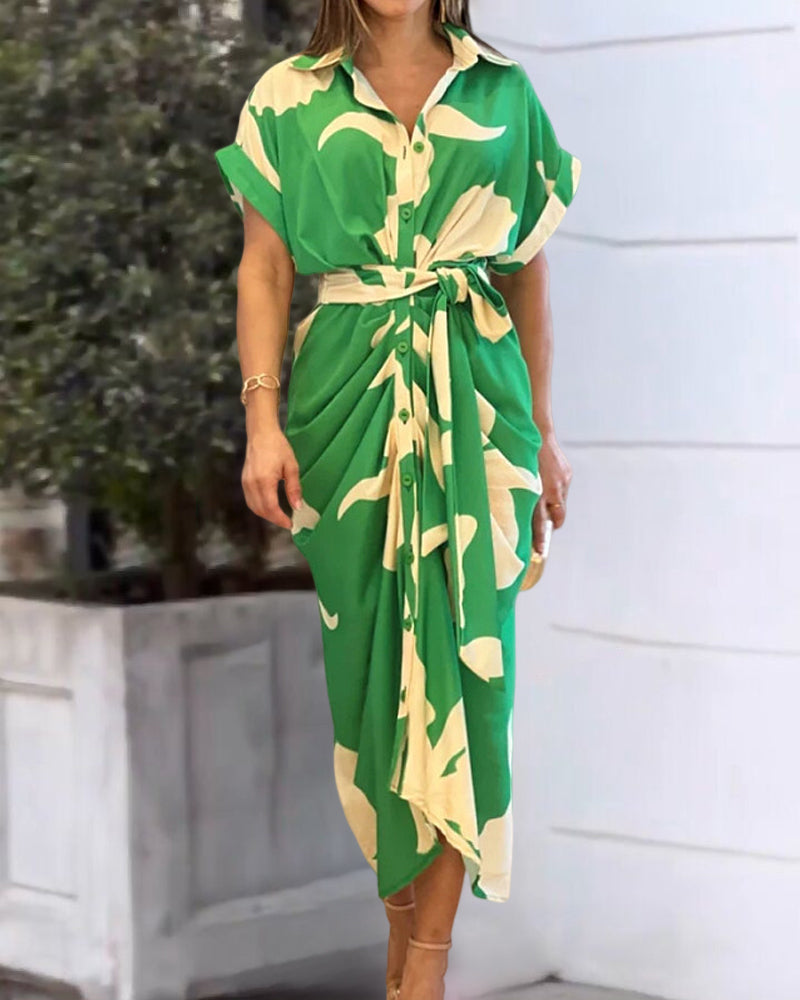 Maren skjortblusklänning with print - Stylish and comfortable