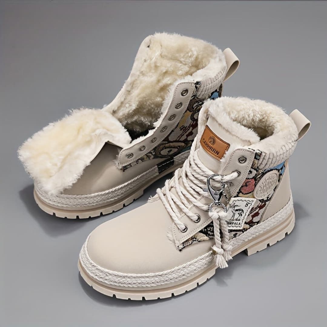 Motorsykkelstövler with graphic print for men windproof non-slip and stylish