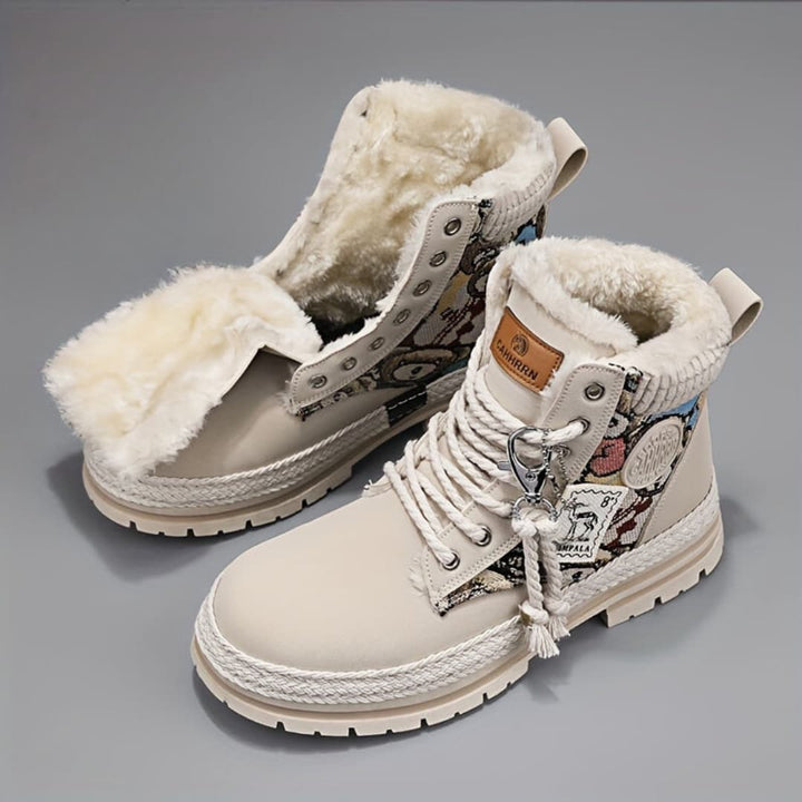 Motorsykkelstövler with graphic print for men windproof non-slip and stylish