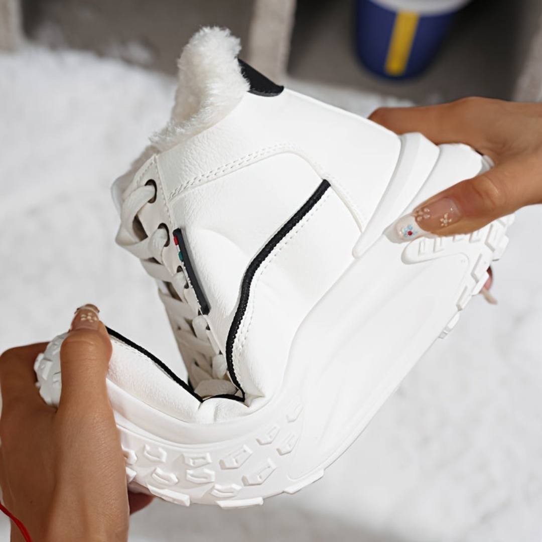 Solid thermal soft winter trainers for women warmth and stylish