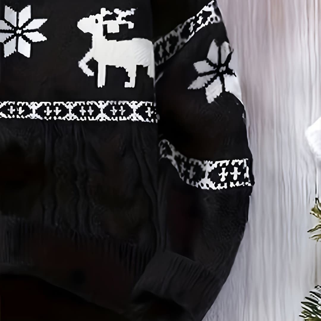 Men Juletröja with Reinsdyr - Cosy Knitted Jumper