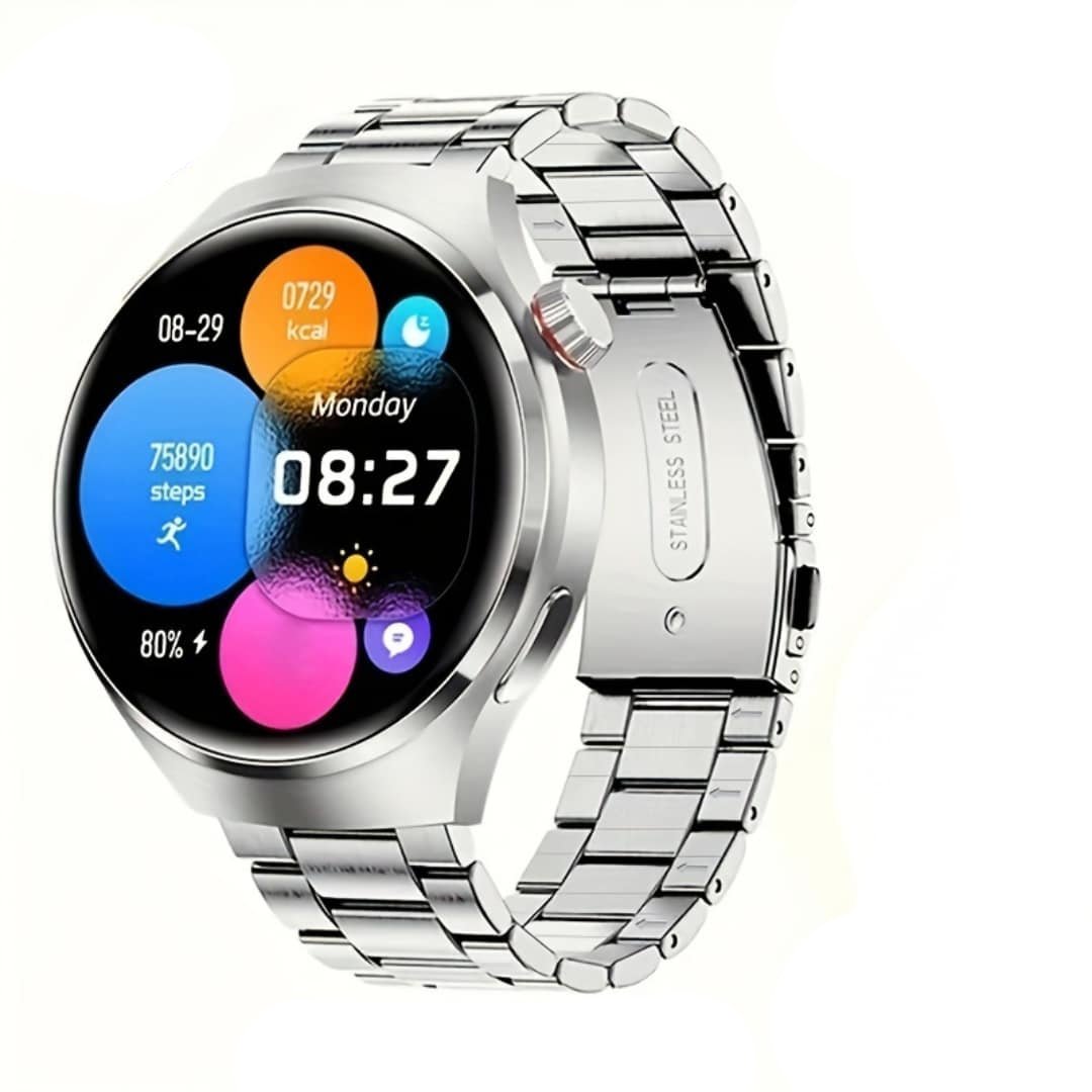 Smartwatch 4 PRO for men with AMOLED and wireless samtale