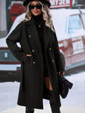 Elegant Dobbelkneppet Midi-Winter jacket