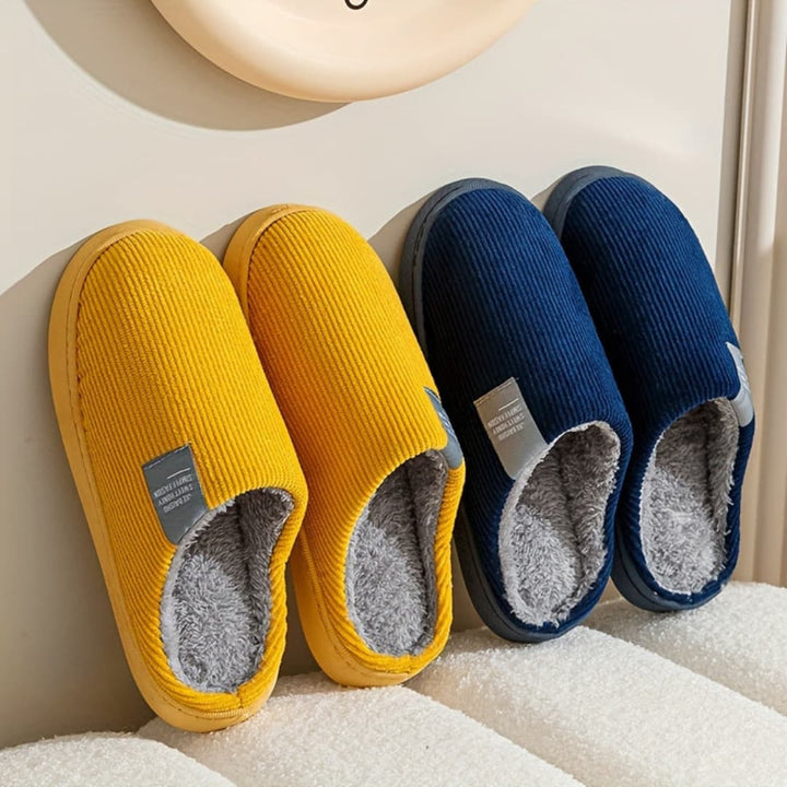 Thermal inomhustöfler for men and women with warm non-slip design