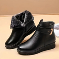 Winter ankle boots with plush lining for women