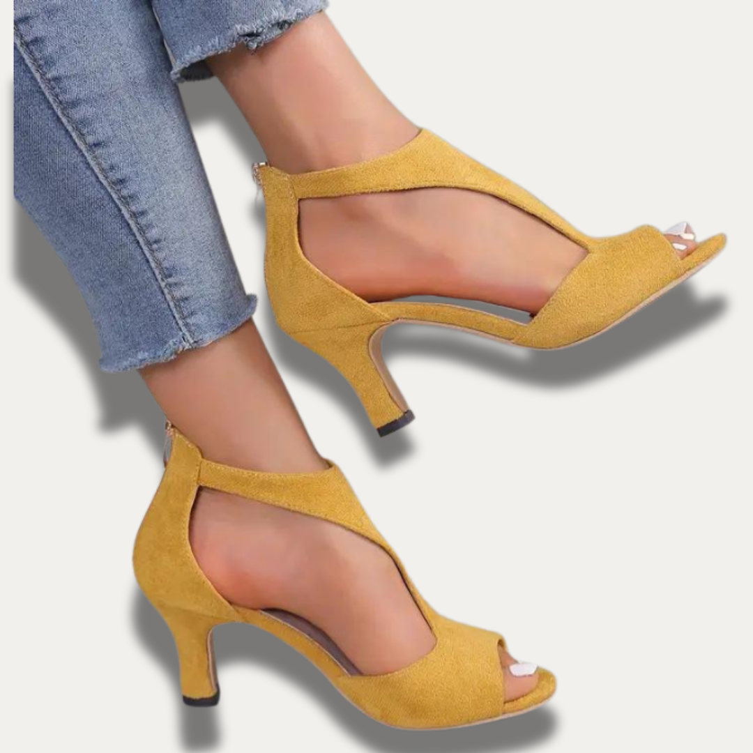 Stylish peep-toe heels