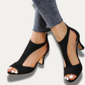 Stylish peep-toe heels
