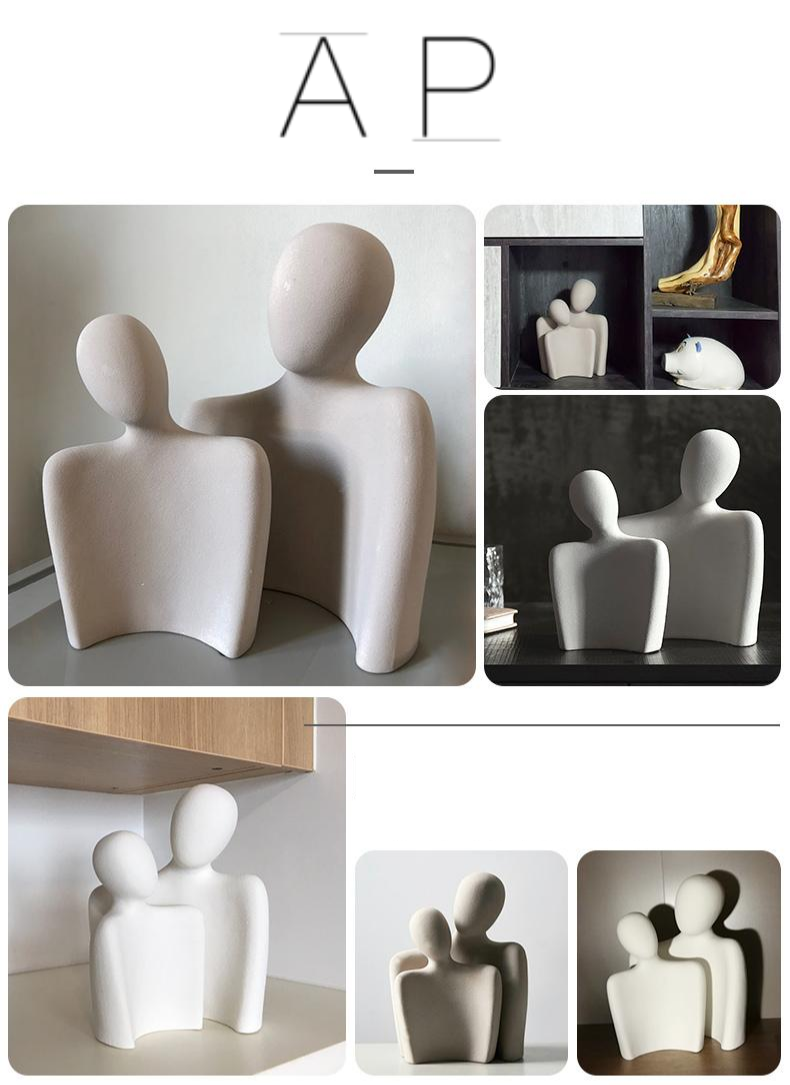 Abstract kjärlighetsstatue - elegant modern hemmedeko ration