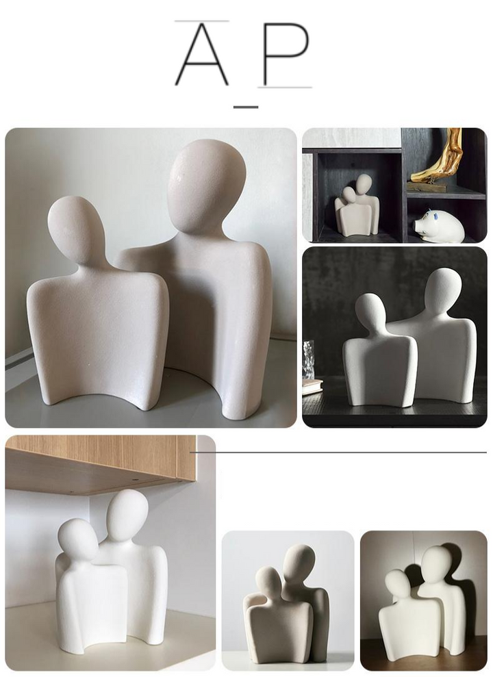 Abstract kjärlighetsstatue - elegant modern hemmedeko ration